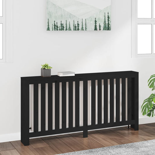 Berkfield Radiator Cover Black 169x19x84 cm Solid Wood Pine