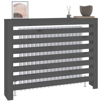 Berkfield Radiator Cover Grey 108.5x19x84 cm Solid Wood Pine