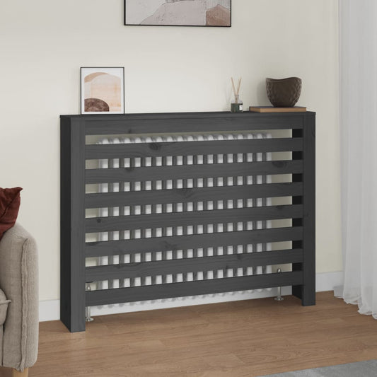 Berkfield Radiator Cover Grey 108.5x19x84 cm Solid Wood Pine