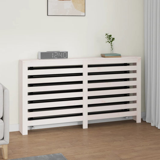 Berkfield Radiator Cover White 153x19x84 cm Solid Wood Pine