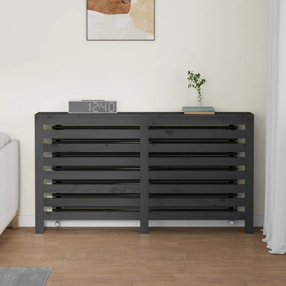 Berkfield Radiator Cover Grey 153x19x84 cm Solid Wood Pine