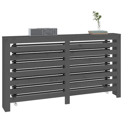 Berkfield Radiator Cover Grey 153x19x84 cm Solid Wood Pine