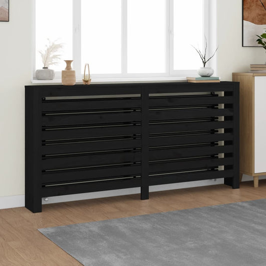 Berkfield Radiator Cover Black 169x19x84 cm Solid Wood Pine