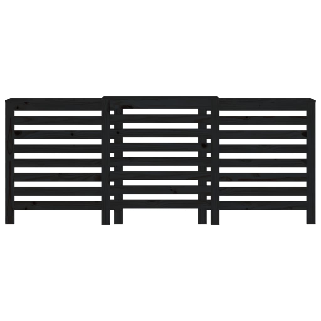 Berkfield Radiator Cover Black 210x21x85 cm Solid Wood Pine