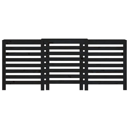 Berkfield Radiator Cover Black 210x21x85 cm Solid Wood Pine
