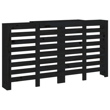 Berkfield Radiator Cover Black 210x21x85 cm Solid Wood Pine