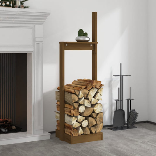 Berkfield Log Holder Honey Brown 33.5x30x110 cm Solid Wood Pine