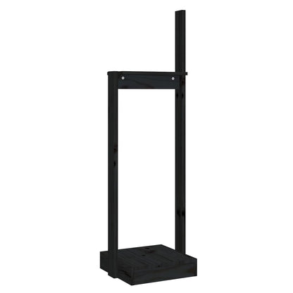 Berkfield Log Holder Black 33.5x30x110 cm Solid Wood Pine