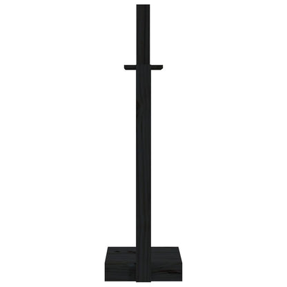 Berkfield Log Holder Black 33.5x30x110 cm Solid Wood Pine