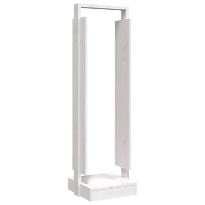 Berkfield Log Holder White 33.5x30x110 cm Solid Wood Pine