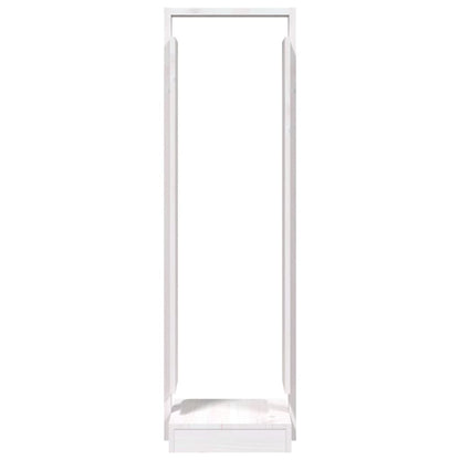 Berkfield Log Holder White 33.5x30x110 cm Solid Wood Pine