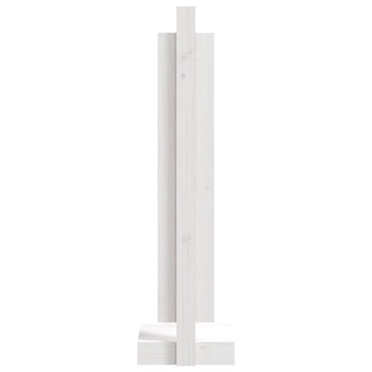 Berkfield Log Holder White 33.5x30x110 cm Solid Wood Pine