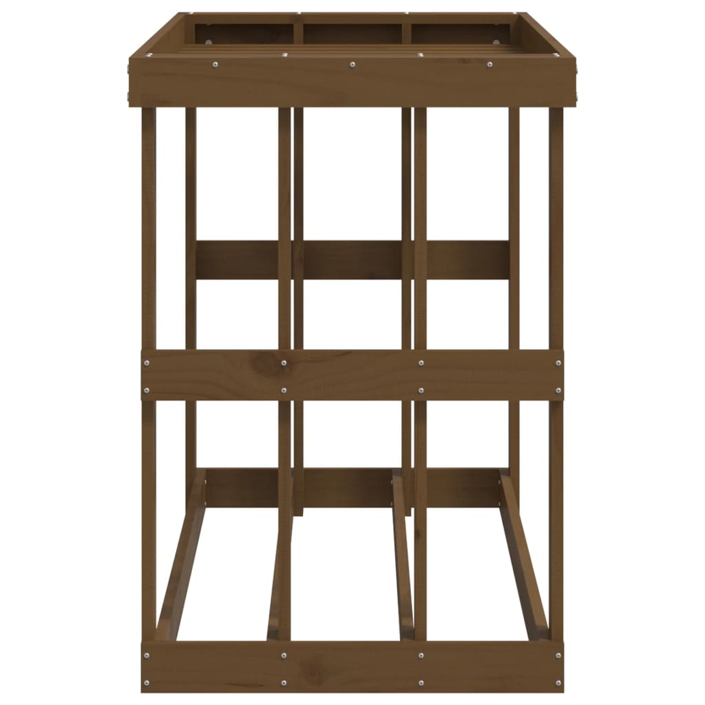 Berkfield Outdoor Log Holder Honey Brown 108x52x74 cm Solid Wood Pine