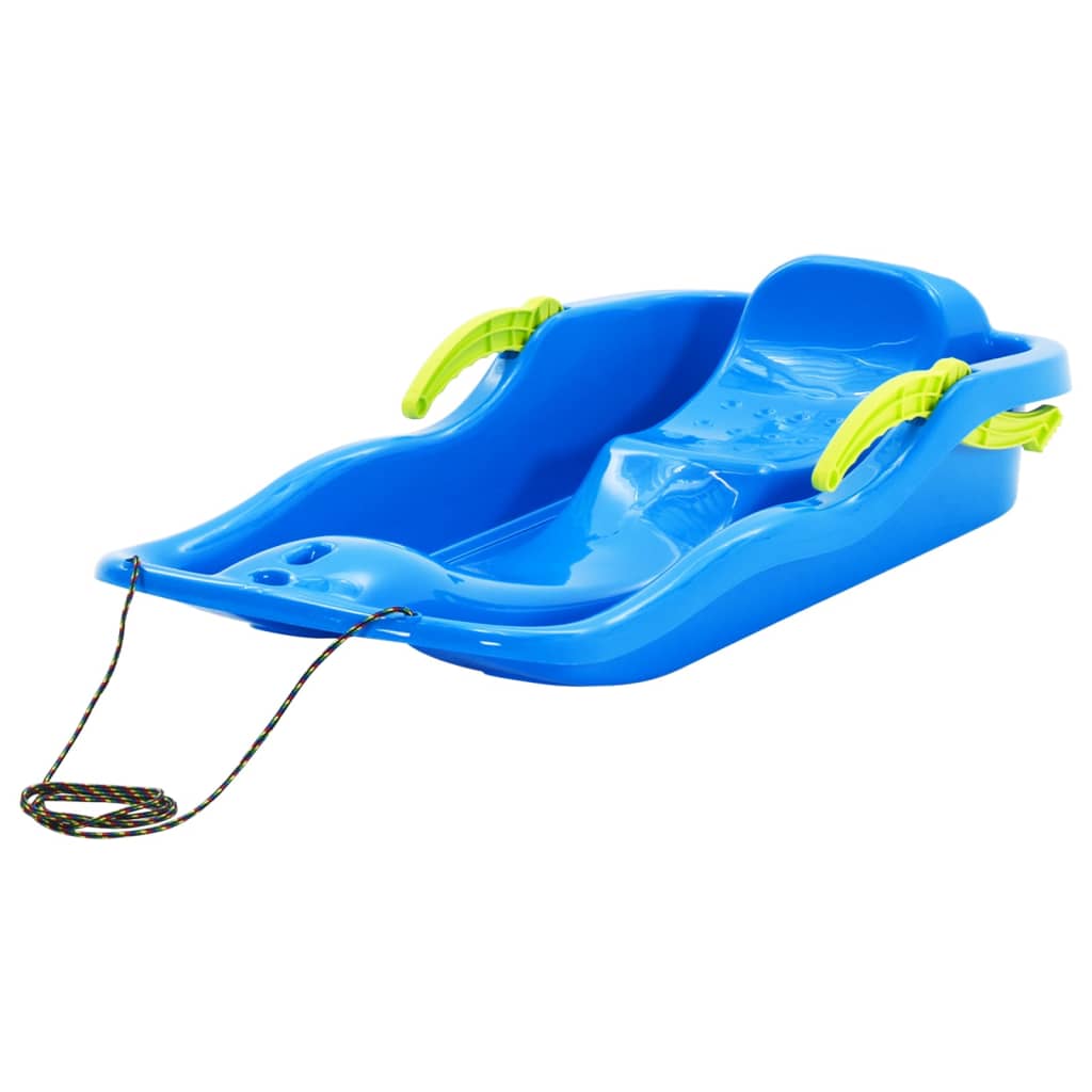 Berkfield Sledge with Brakes Blue 87x40x18 cm Polypropylene