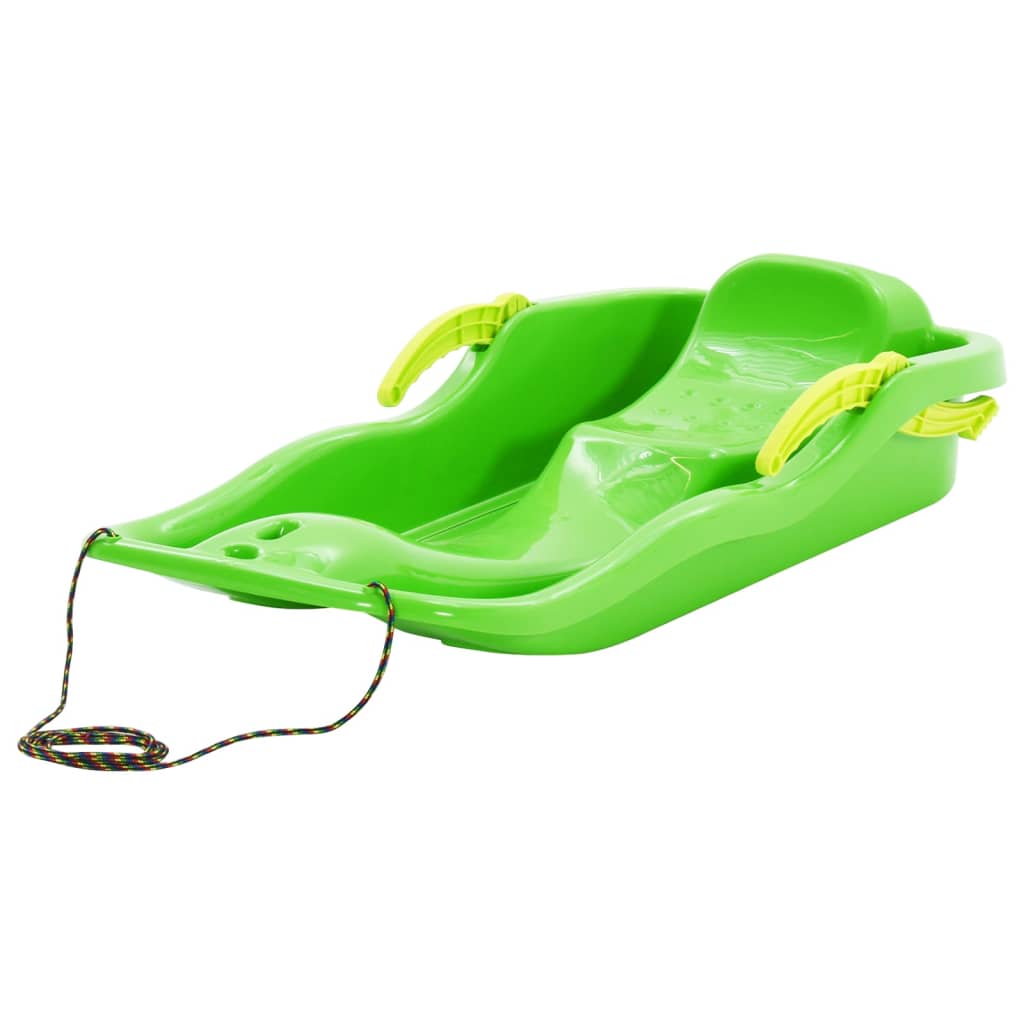 Berkfield Sledge with Brakes Green 87x40x18 cm Polypropylene