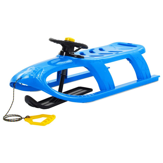 Berkfield Sledge with Wheel Blue 102.5x40x23 cm Polypropylene
