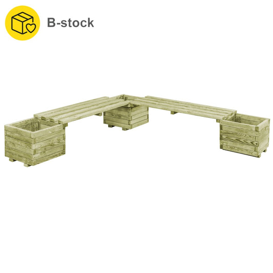 Berkfield B-Stock Garden Planter Bench Impregnated Solid Wood Pine