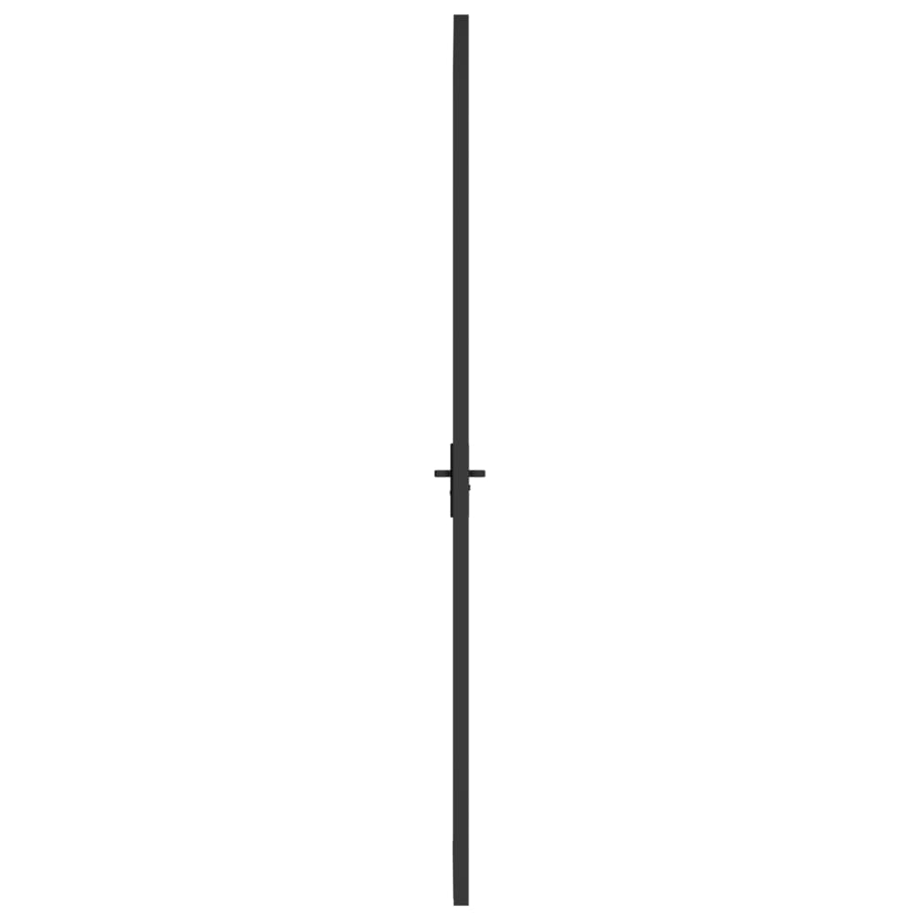 Berkfield Interior Door 76x201.5 cm Black ESG Glass and Aluminium