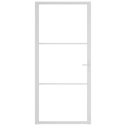 Berkfield Interior Door 93x201.5 cm White ESG Glass and Aluminium