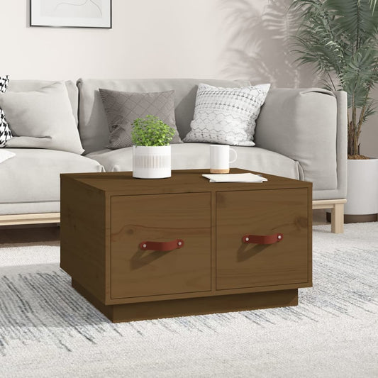 Berkfield Coffee Table Honey Brown 60x53x35 cm Solid Wood Pine