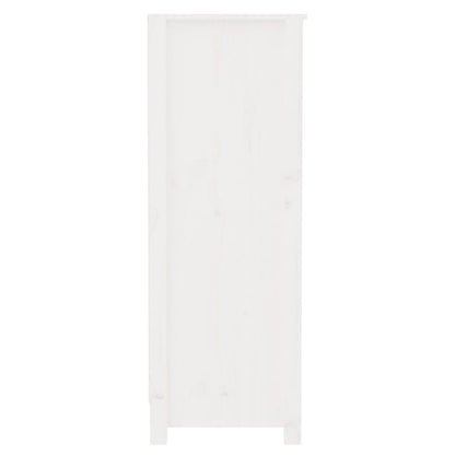 Berkfield Book Cabinet White 80x35x97 cm Solid Wood Pine