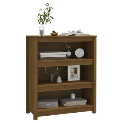 Berkfield Book Cabinet Honey Brown 80x35x97 cm Solid Wood Pine