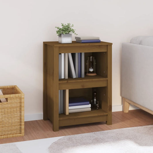 Berkfield Book Cabinet Honey Brown 50x35x68 cm Solid Wood Pine