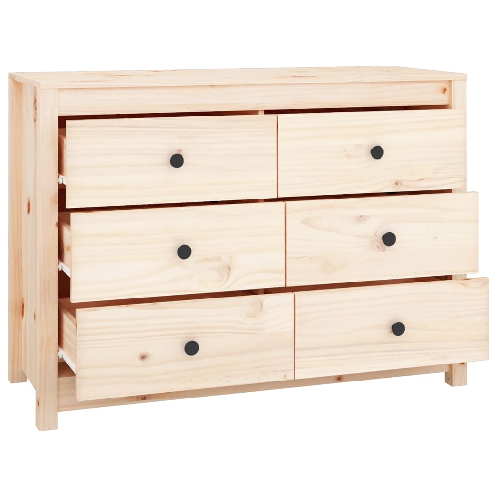 Berkfield Side Cabinet 100x40x72 cm Solid Wood Pine
