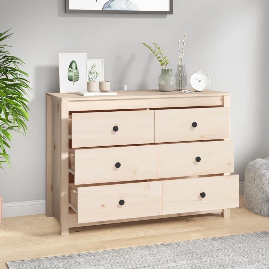 Berkfield Side Cabinet 100x40x72 cm Solid Wood Pine