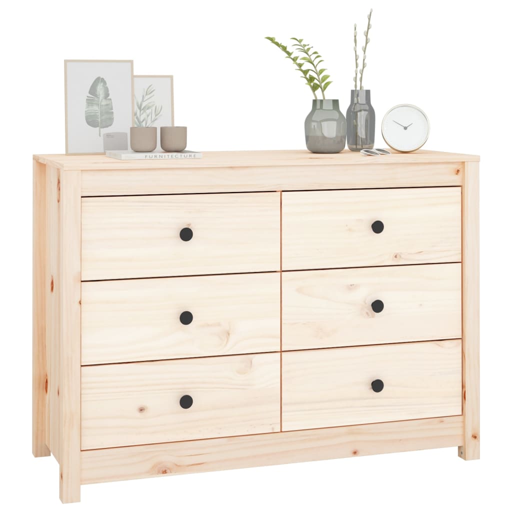 Berkfield Side Cabinet 100x40x72 cm Solid Wood Pine