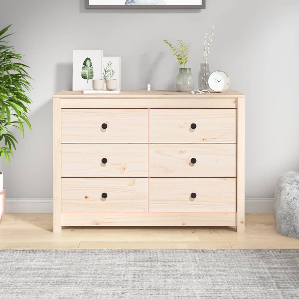 Berkfield Side Cabinet 100x40x72 cm Solid Wood Pine
