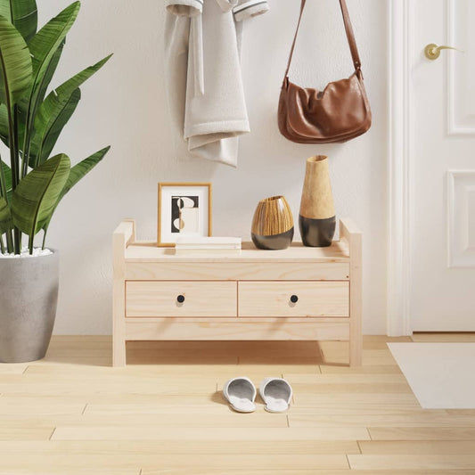 Berkfield Hall Bench 80x40x43 cm Solid Wood Pine