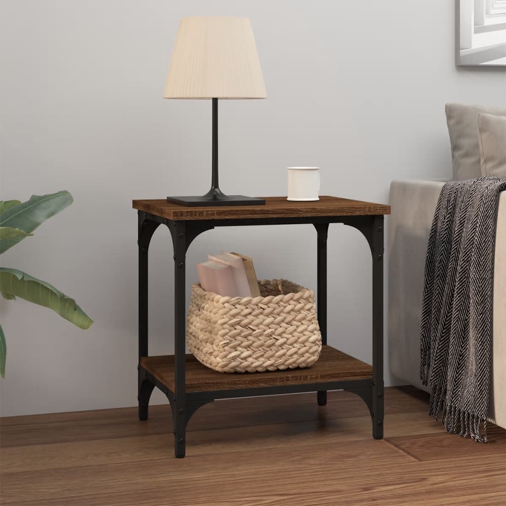 Berkfield Side Table Brown Oak 40x30x42 cm Engineered Wood