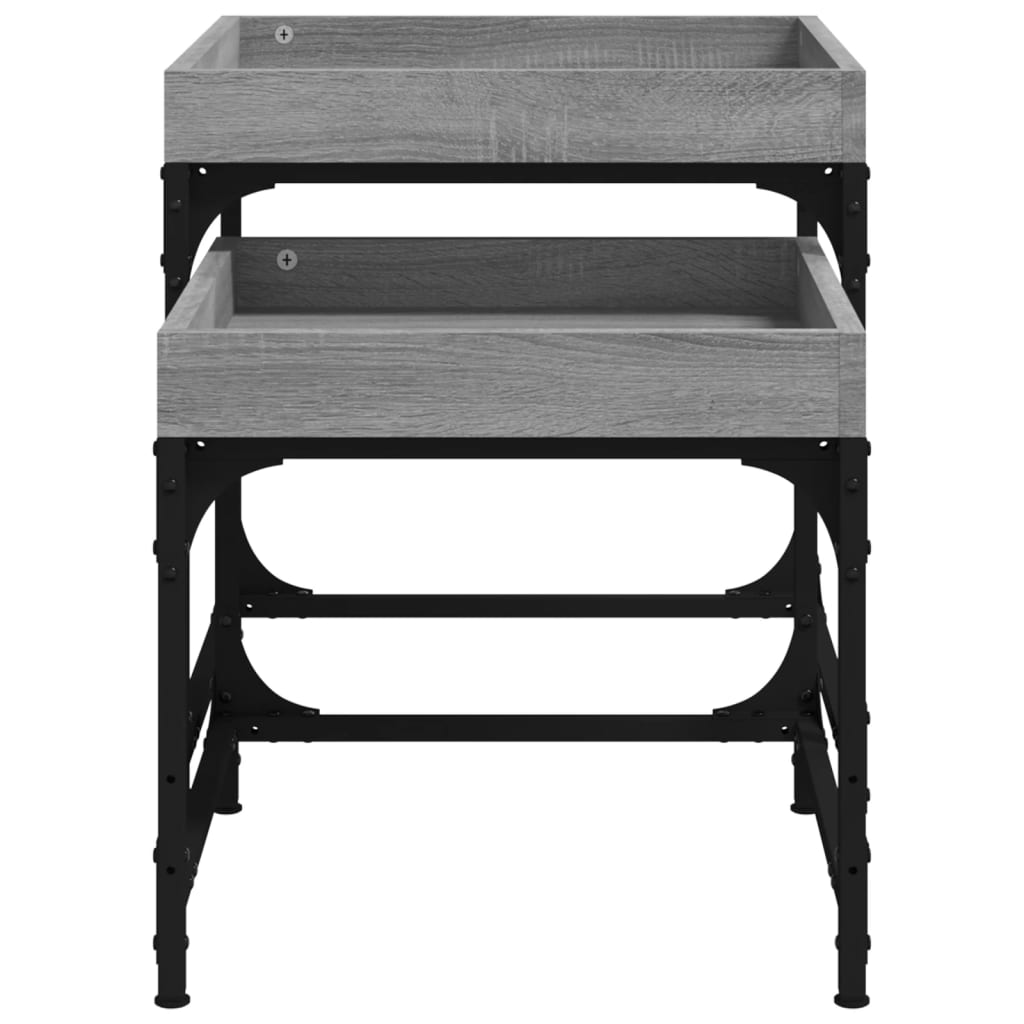 Berkfield Side Tables 2 pcs Grey Sonoma Engineered Wood