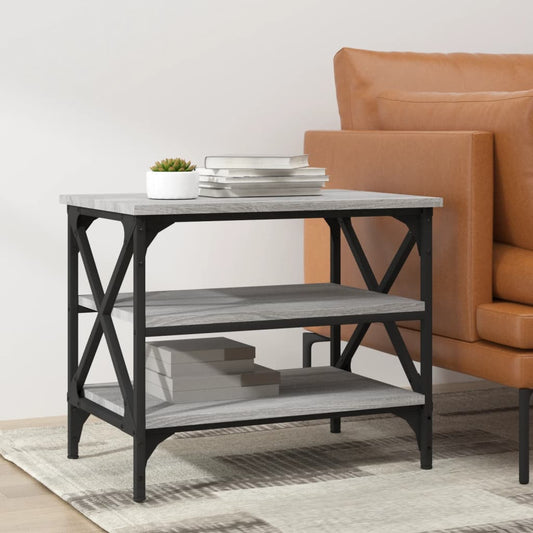 Berkfield Side Table Grey Sonoma 55x38x45 cm Engineered Wood