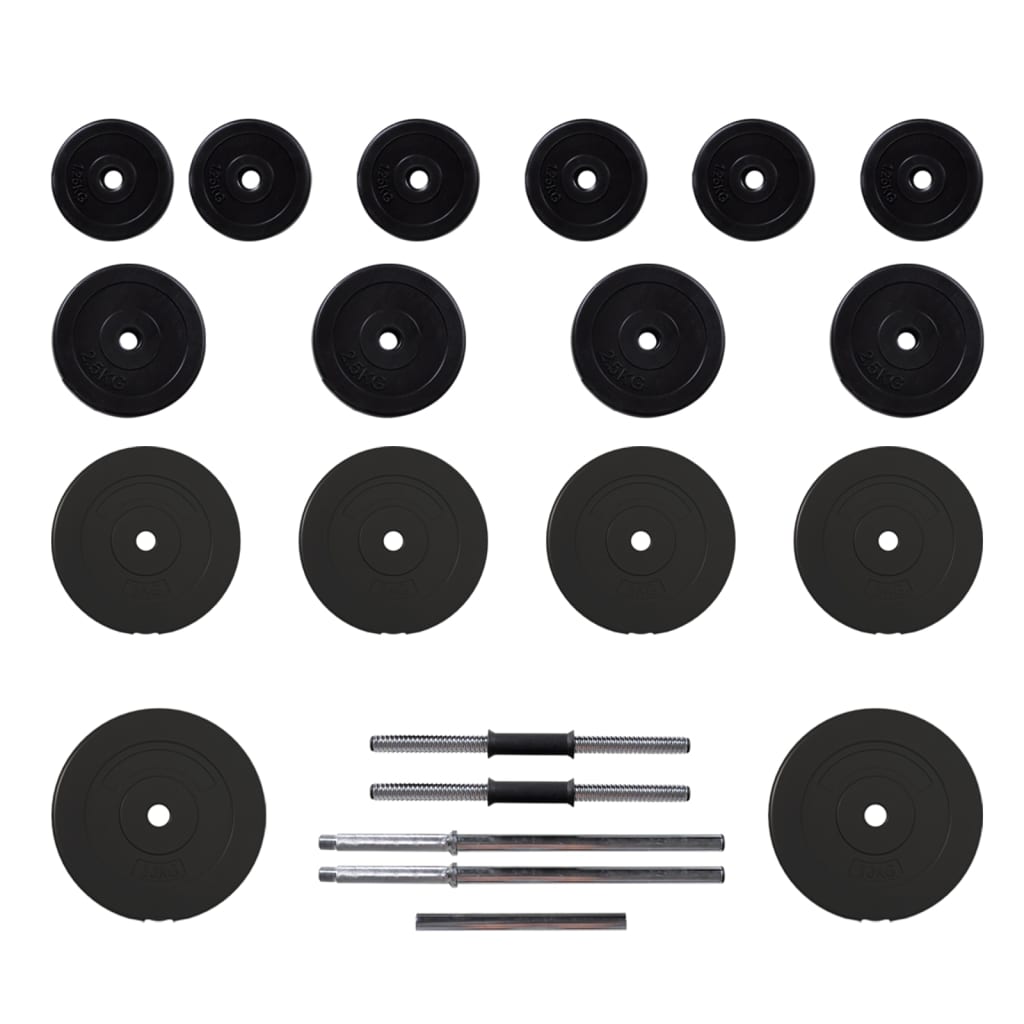 Berkfield Barbell and Dumbbell with Plates 60 kg