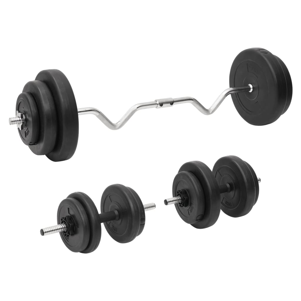 Berkfield Curl Barbell and Dumbbell with Plates 60 kg