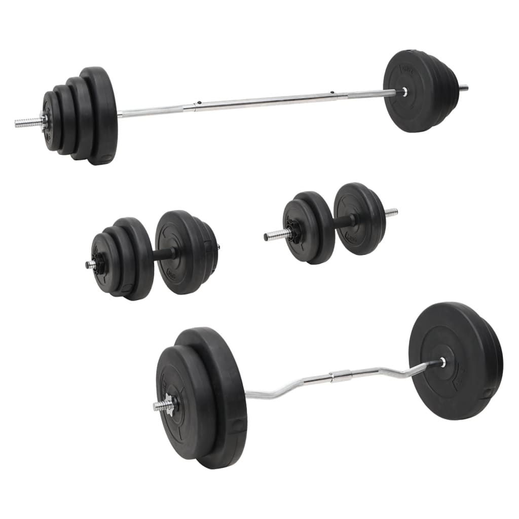 Berkfield Barbell and Dumbbell with Plates Set 120 kg
