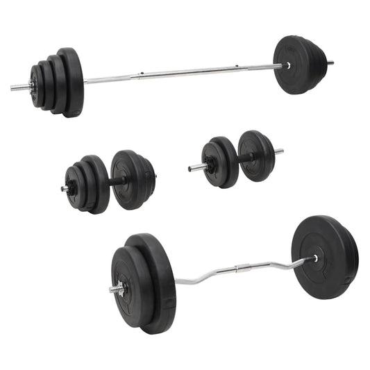Berkfield Barbell and Dumbbell with Plates Set 120 kg