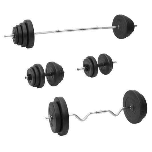 Berkfield Barbell and Dumbbell with Plates Set 120 kg
