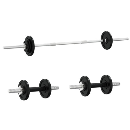 Berkfield Barbell and Dumbbell with Plates 90 kg Cast Iron