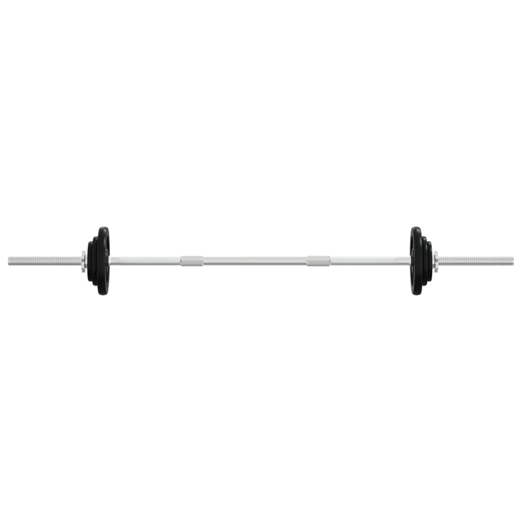 Berkfield Barbell and Dumbbell with Plates 90 kg Cast Iron