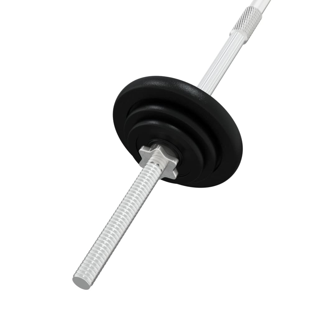 Berkfield Barbell and Dumbbell with Plates 90 kg Cast Iron