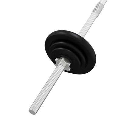 Berkfield Barbell and Dumbbell with Plates 90 kg Cast Iron