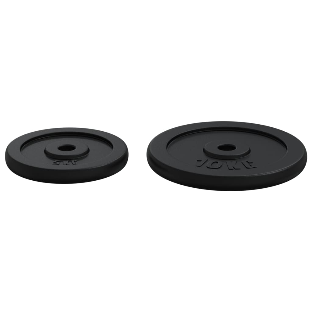 Berkfield Barbell and Dumbbell with Plates 90 kg Cast Iron