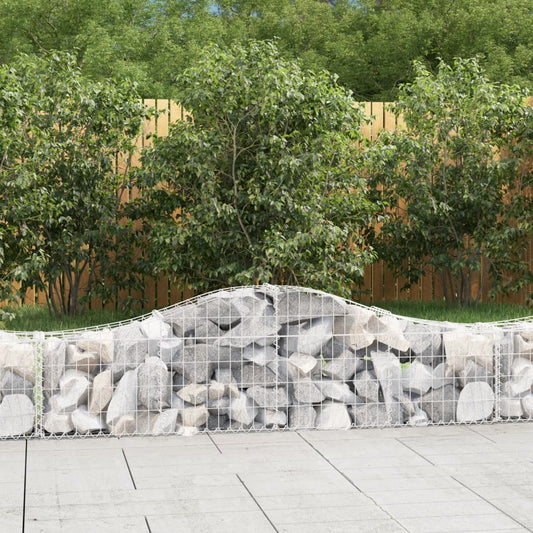 Berkfield Arched Gabion Baskets 11 pcs 200x30x40/60 cm Galvanised Iron