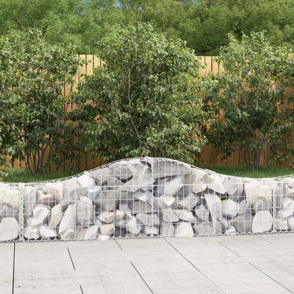Berkfield Arched Gabion Baskets 12 pcs 200x30x40/60 cm Galvanised Iron