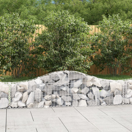 Berkfield Arched Gabion Baskets 13 pcs 200x30x40/60 cm Galvanised Iron