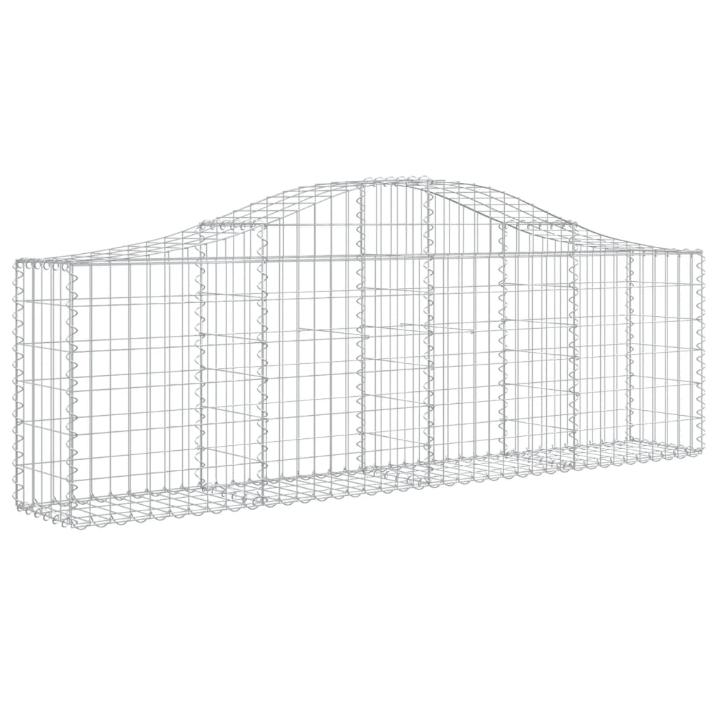 Berkfield Arched Gabion Baskets 2 pcs 200x30x60/80 cm Galvanised Iron