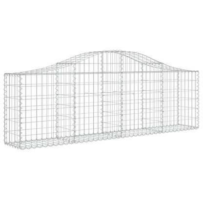 Berkfield Arched Gabion Baskets 2 pcs 200x30x60/80 cm Galvanised Iron
